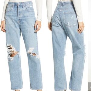90s Straight Distressed Agolde Jeans
